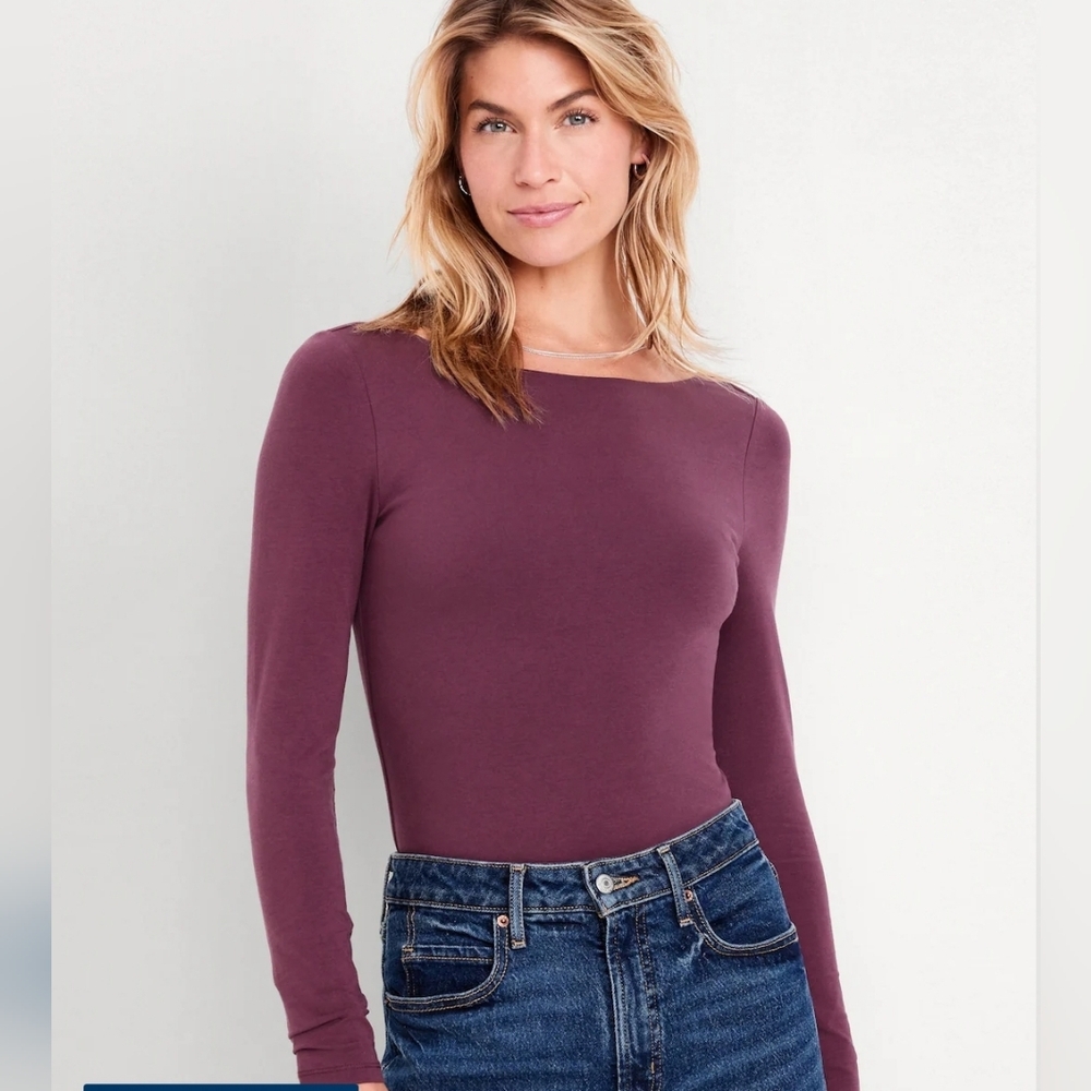 Old Navy Double-Layer Scoop-Back Bodysuit Size medium